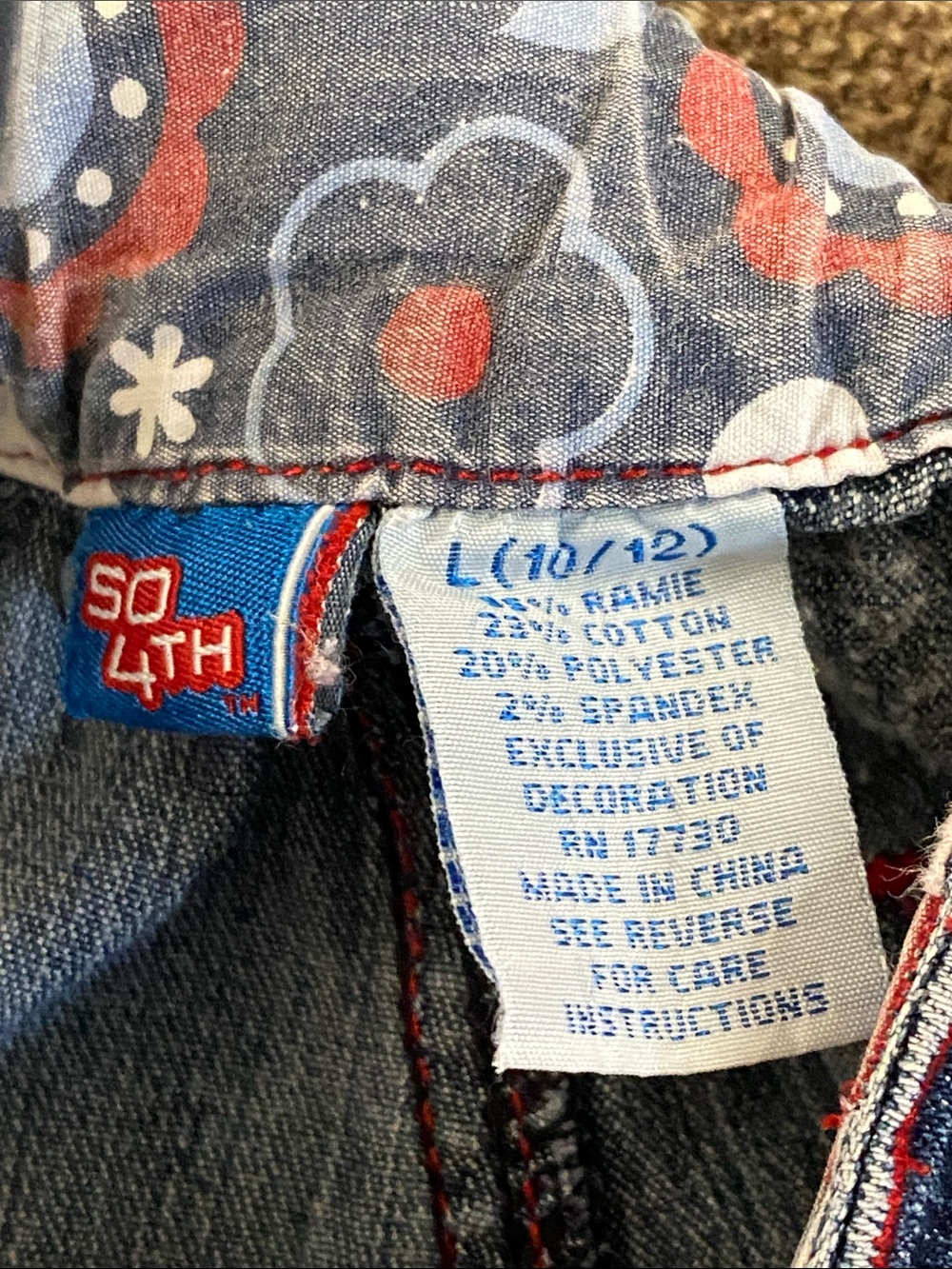 SO 4th adorable Jean twill owl pattern twirl dress so CUTE!! Girls L 10/12 - Picture 4 of 9